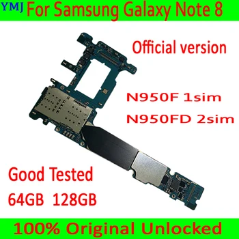 Материнская плата с заводской разблокировкой для материнской платы Samsung Galaxy Note 8 N950F N950FD 100% оригинальная системная материнская плата Android Полная работа