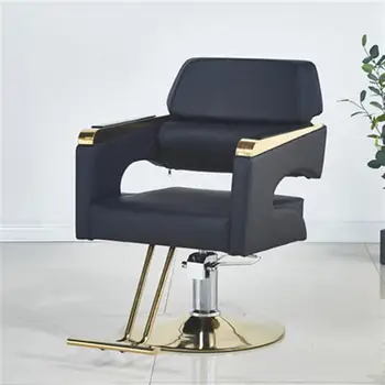 Металлический стилист Парикмахерские кресла Эргономичные откидывающиеся Удобные парикмахерские кресла для макияжа Эстетическая мебель для салона Silla Barberia