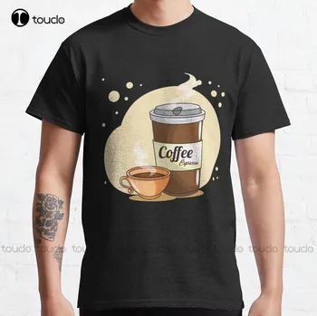  Милый Take It Away Кофе Дизайны Классическая футболка Мужские футболки Футболки с коротким рукавом Custom Aldult Teen Unisex Футболки с цифровой печатью