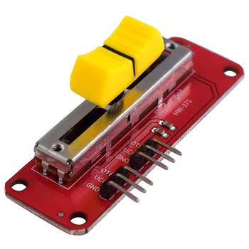 Мини слайд-потенциометр 10 кОм Линейный модуль Двойной выход для MCU Arduino Arm Avr Электронный блок для однокристального мини-модуля