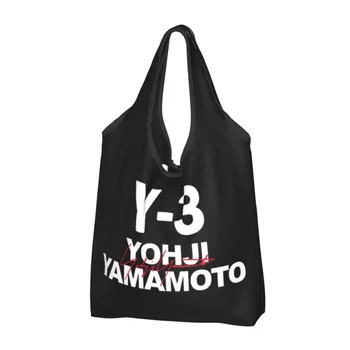 Многоразовые сумки для покупок Yohji Yamamoto для продуктов Складные Y3 3Y Продуктовые сумки Моющиеся прочные большие сумки