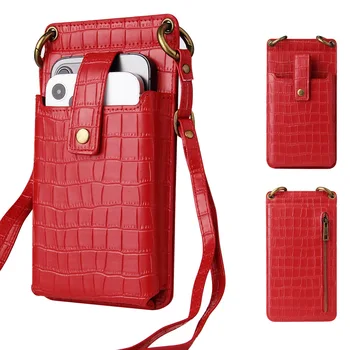 мобильная сумка для женщин 2023 Новая многофункциональная маленькая сумка через плечо Retro Mini на одно плечо Crocodile Skin Lines Zero Wallet