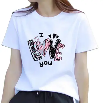 модальная ткань цветок любовь женщины с принтом лето с коротким рукавом футболка оверсайз футболка винтажная одежда эстетическая футболка для одежды