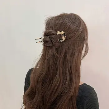 Модная заколка для волос в корейском стиле Подарок для женщин Головные уборы для девочек Вилка для волос U-образная шпилька Аксессуары для волос Палочка для волос