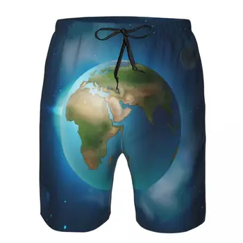 Мужская быстросохнущая пляжная одежда Планета Земля Космический купальник Мужчины 2022 Купальный костюм Летние мужские купальники