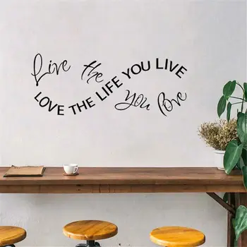 Наклейки на стену Домашний декор Любовь Жизнь, которой вы живете, Регги-музыка Певец Виниловая наклейка на стену Цитата