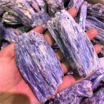 Натуральный синий кристалл Необработанный кварц Кианит Грубые лечебные камни Lrregular Minerales Рейки Образец для украшения дома