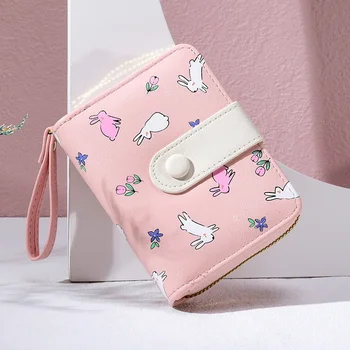 Новая корейская версия женского кошелька Кошелек для девочек Короткий многокарточный кошелек-кошелек большой емкости