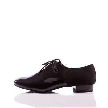 Новое поступление Мужская латиноамериканская танцевальная обувь 2,5 см на каблуке Черный Латинская Сальса Бальные Танцы Обувь Вечеринка Танцевальная Обувь Мужчины