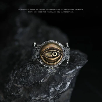Новый дизайн личности Horus Eye of God Кольцо для мужчин Ретро Панк Devil's Eye Изменяемый размер Кольцо Ювелирные изделия Подарок