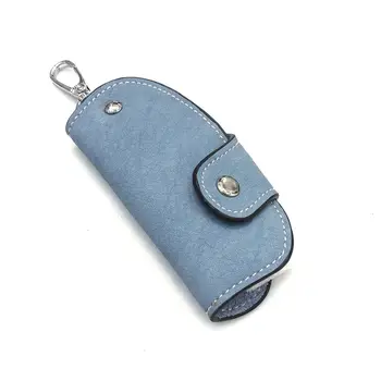 Новый кожаный брелок кошелек женщины мужчины однотонный автомобильный держатель для ключей органайзер сумка мини-домработница чехол для ключей брелок сумки