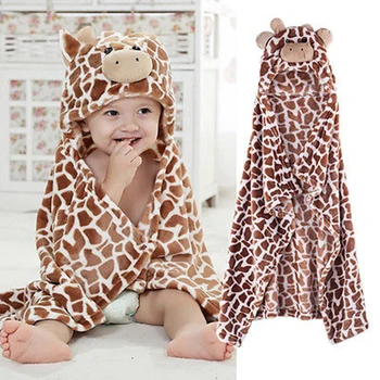 Новый милый медведь в форме детского халата с капюшоном мягкий мультяшный узор полотенце для новорожденных жираф полотенце одеяло детское банное полотенце 100 см