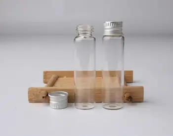 Оптовая продажа 500 x 6 мл прозрачная пустая мини-стеклянная бутылка с винтовыми алюминиевыми крышками для использования эфирного масла