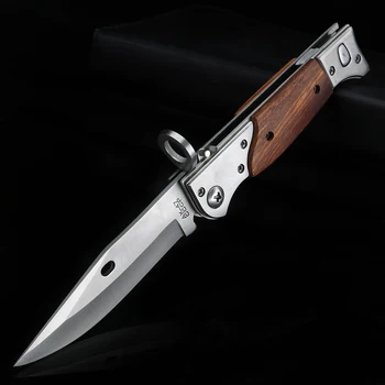 Открытый многофункциональный нож, складной нож, кемпинг, инструмент EDC, деревянная ручка высокой твердости, складной нож, охотничий нож