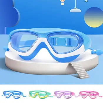 Очки для плавания Молодежные удобные детские очки с берушами Удобные противотуманные очки для плавания с четким зрением для детей в возрасте от 6 до 14 лет