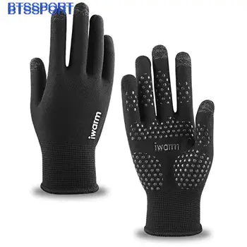  Перчатка с сенсорным экраном на весь палец Водонепроницаемые зимние теплые перчатки Велосипедные перчатки Противоскользящая термофлисовая лыжная перчатка