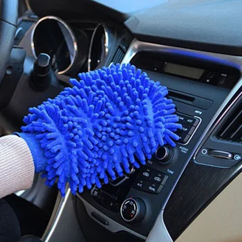  Перчатки для мытья автомобиля Чистящее губчатое полотенце Ультратонкое волокно для Ford Focus Kuga Fiesta Ecosport Mondeo Escape Explorer Edge Mustang