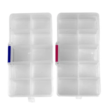 Пластиковый контейнер для хранения Прозрачный ящик для хранения с регулируемой перегородкой может вмещать изделия ручной работы, ювелирные изделия и мелкие детали