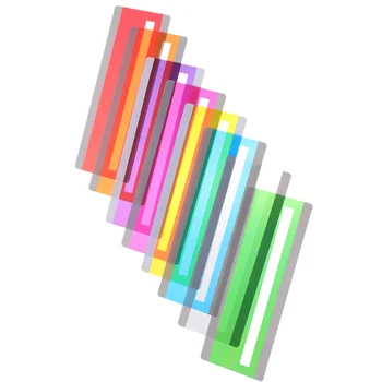 Полосы для чтения с подсветкой Цветные наложения Красочные закладки Обучение студентов Линейка шкалы Руководство по чтению