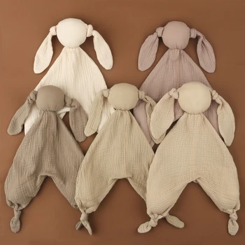 Полотенце для детской слюны Мягкое полотенце для новорожденных Успокоение Умиротворение Полотенце Младенец Кролик Спящие куклы