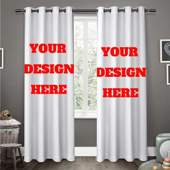 Пользовательские оконные шторы для гостиной Curtain POD Индивидуальная фотография Подарок Домашний декор