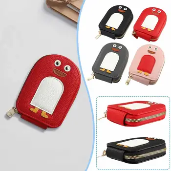  портативный мультяшный пингвин аккордеон карта кошелек держатели карт мини тонкий кошелек с несколькими слотами сумка для кредитных карт из искусственной кожи