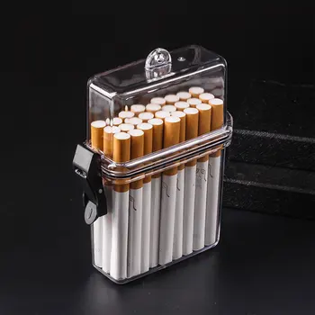 Прозрачная коробка для сигарет со снежинкой, влагонепроницаемая, герметичная, прозрачная, водонепроницаемая, чехол для хранения табака, аксессуары для курения