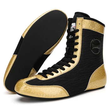 Профессиональная борцовская обувь унисекс для мужчин Тренировочная обувь Дышащая сетка Боевые боксерские ботинки Профессиональная боксерская обувь