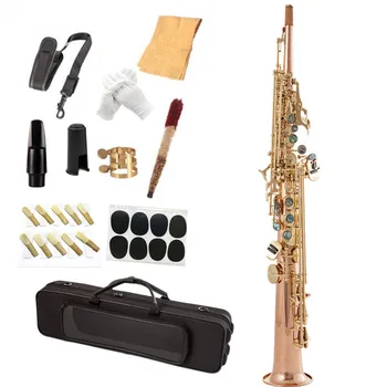 Профессиональный концертный прямой саксофон 875EX Bb Саксофон Высококачественный инструмент Латунный материал