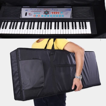 Пылезащитный чехол для клавиатуры фортепиано для 61Keys- Защитный чехол для клавиатуры электрического/цифрового пианино, можно стирать в стиральной машине (61-76 клавиш)