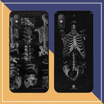 Радиологические органы человека Скелетный чехол для телефона Redmi Note 4 X 5 A 6 7 8 T 9 9S 10 11 11S 11Epro Poco M3 pro