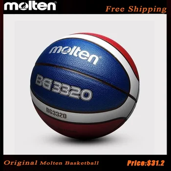 Расплавленный баскетбольный мяч BG3320 PU Мягкий кожаный материал Размер 7 Молодежная игра на открытом воздухе и в помещении Уличное баскетбольное тренировочное оборудование