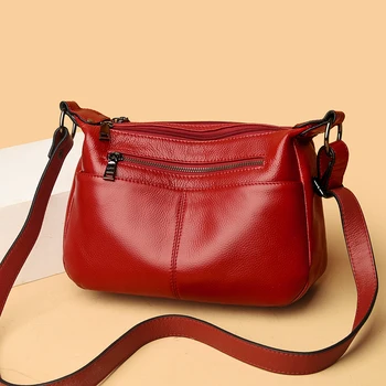Ретро Женская сумка через плечо Натуральная кожа Роскошная дизайнерская женская сумка через плечо 2023 Trend Женская сумка-кошелек высокой емкости