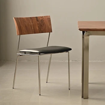 Роскошный деревянный стул для гостиной Современный скандинавский портативный стул для гостиной Дизайн минималистичного Silla Разглаживаемые предметы интерьера