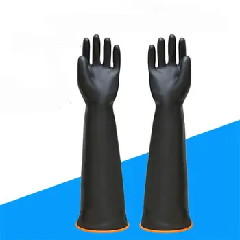  Сверхпрочные химически стойкие перчатки устойчивы к сильным кислотам и щелочам Многоразовые латексные перчатки длинные 17''22''