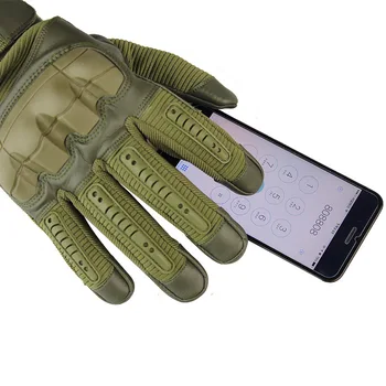 Сенсорный экран Тактические перчатки Военные перчатки с жесткими костяшками пальцев Мужчины Армейская стрельба Боевой пейнтбол Камуфляж PU Кожа Полный палец Перчатки
