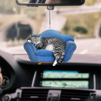  Симпатичная серия кошек Автомобильные подвесные качели, для аксессуаров для зеркал заднего вида автомобиля, офисных домашних садов подвесных украшений