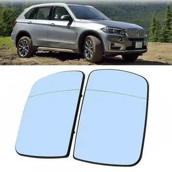 Синее стекло бокового зеркала заднего вида с подогревом автомобиля для BMW E53 1999-2006 51168408797 для земли для Rover CRD000180 CRD000230