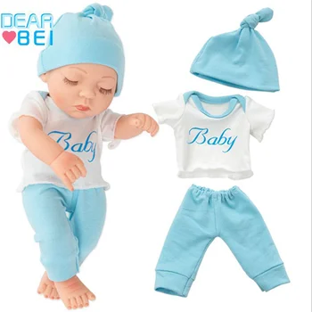 синий костюм + 25 см Новые куклы для младенцев силиконовые виниловые 10 дюймов Reborn baby poupee boneca детская мягкая игрушка подарок todder