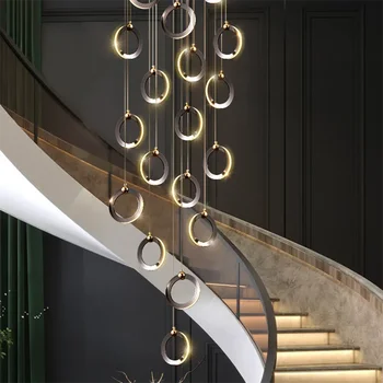 скандинавский домашний декор столовая подвесные светильники внутреннее освещение лестничный светильник подвесной светильник люстра для гостиной