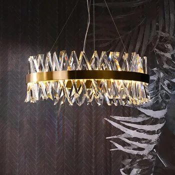 современный блеск кристалл светодиодный подвесной светильник гостиная столовая люстра освещение домашний декор спальня кухня подвесной светильник светильник