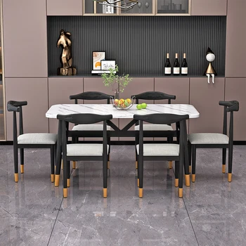 Современный простой обеденный стол Скандинавский дизайн Бистро Кофейные центральные столы Минималистичное вино Mesas De Jantar Кухонная мебель HD50CZ