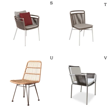 Современный Уличные стулья Солнцезащитные столы и стулья Балконные садовые стулья из ротанга Уличные столы и стулья из ротанга