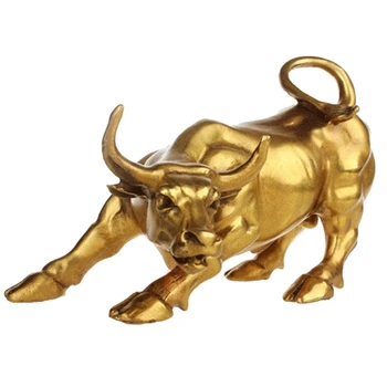 Статуя медного быка Фэн-Шуй Фортуны, скульптура украшение дома Золотой медный бык олицетворяет удачу в карьере