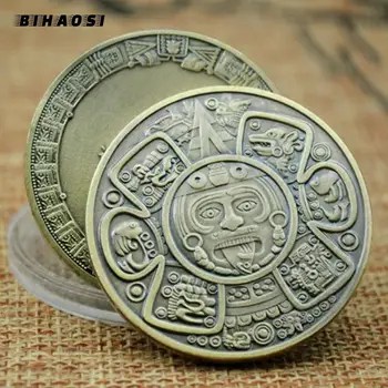 Трек майя КАЛЕНДАРЬ АЦТЕКОВ памятная монета неденежный прогноз коллекция подарок мексиканское пророчество американская серебряная коллекция