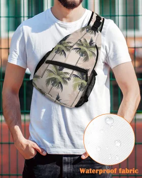  Тропическое растение Пальма Нагрудная сумка для мужчин Повседневная спортивная сумка через плечо Женская дорожная водонепроницаемая сумка-мессенджер