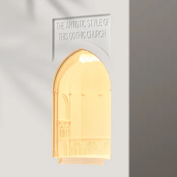 Угловой встроенный современный настенный светильник Настенные светильники для украшения дома AC110V 220V Лестница отеля Бра Церковное настенное освещение