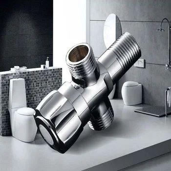  Угловой клапан с двойным выпуском Аксессуары для кухни и ванной комнаты Медь G1/2