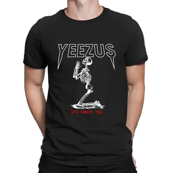 Удивительная повседневная Оверсайз Yeezus Tour Хип-хоп Рэп Канье Уэст God Wants You Essential Футболка Мужская футболка Графическая уличная одежда S-3XL