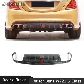 Удлинитель диффузора из углеродного волокна заднего бампера для Mercedes Benz S Class W222 S63 S65 AMG 2013-2017 B Style Автомобильный аксессуар